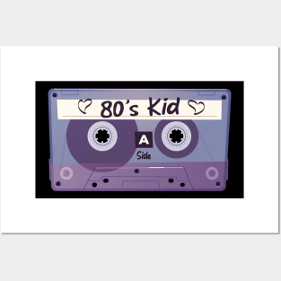 80's Child's Vintage Retro Cassette Tape Posters and Art
